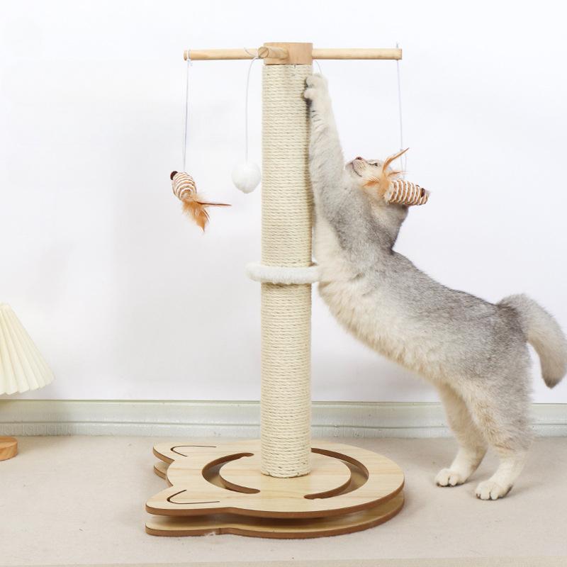Когтеточка для кошек Когтеточки с интерактивными игрушками для слежения Вертикальный когтеточка для домашних кошек и