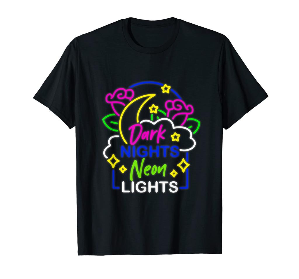 Dark Knight Neon Light Gothic Occult Grunge 90s T-Shirt