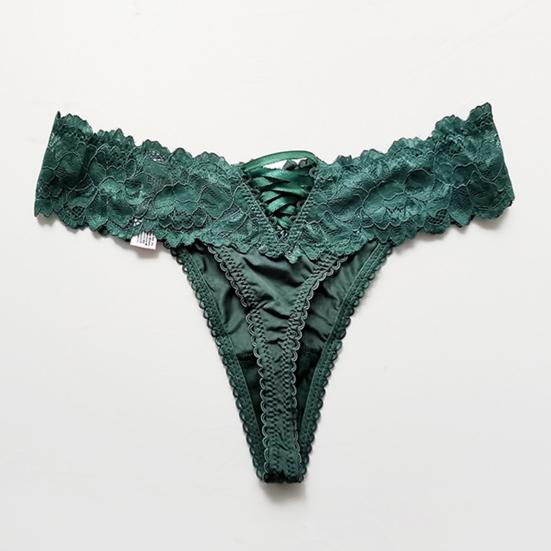 See-through T-back Breathable One Size Lace Design Thong