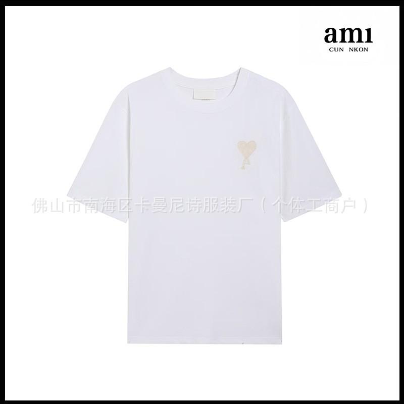Unisex Cotton Short Sleeve T-Shirt Loose Fit Round Neck Heart Print Casual Tee 2025