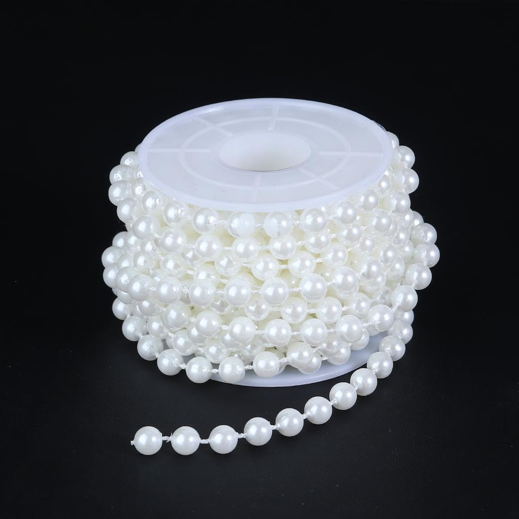5Yards ABS Imitation Pearl Bead Chain Line Cord Thread Trim For DIY Wedding Party Decoration Jewelry Making Crafts Accessories