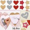 Love Heart Shape Scratch Card Sticker Multifunctional Labels Self-adhesive Scratch Coating Stickers