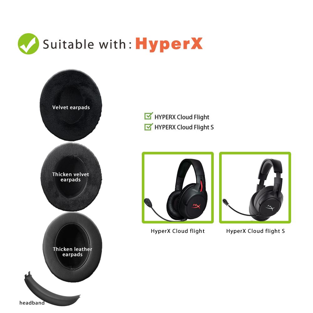Сменные амбушюры NullMini для наушников HyperX Cloud Flight FlightS Headband Eararmuff Sleeve Headset