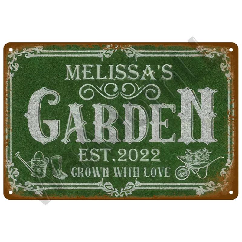 Vintage Metal Tin Sign Retro Cafe Garden Wall Art Home Decor Plaque for Room Farmhouse Painting Gift Perfect for Wall Mural D