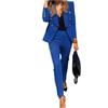 Women's Solid Color Two-Piece Suit Set, Business Casual Blazer with Trousers for Office Commute, Professional Workwear Coord for Modern Workplace