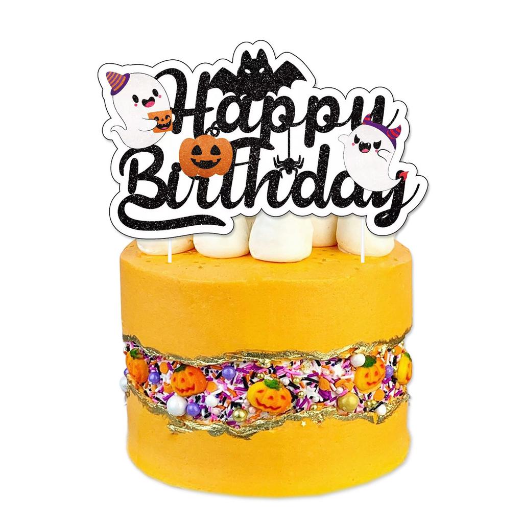 Halloween Theme Party Decoration Black And Orange Purple Pennant Flag Halloween Flag Balloon Set Customization