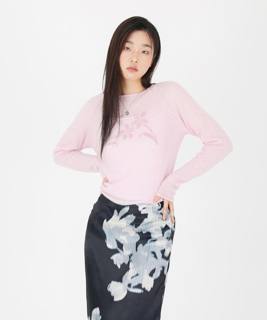 MIMI MONDE Narcissus Print Knit (Pink)