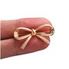 Balletcore Bowknot Brooch Korean Style Anti-Exposure Brooch Temperament Hollow Metal Brooch  Women