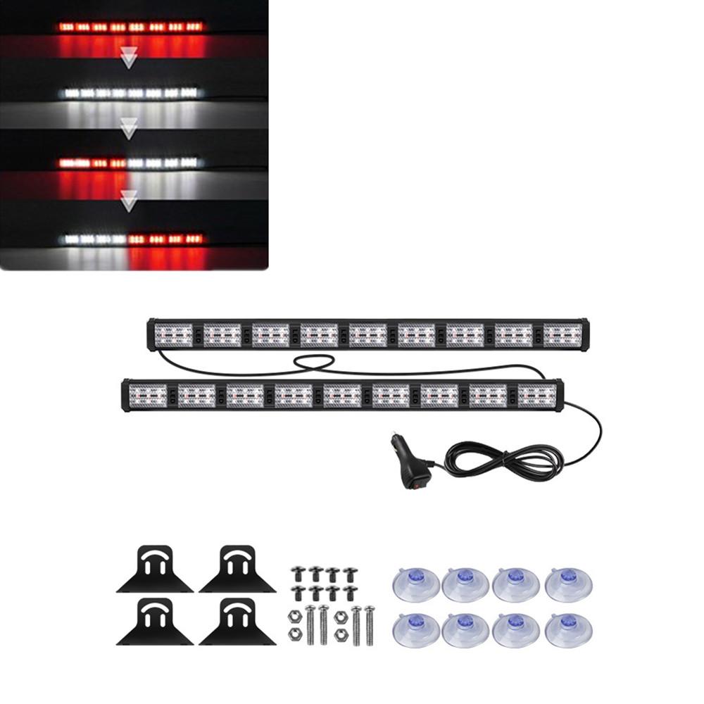54LED Car Windshield Strobe Light Universal Auto Emergency Flash Lamp Police Lights 12V-24V Vehicles Truck Warning Signal Lighti