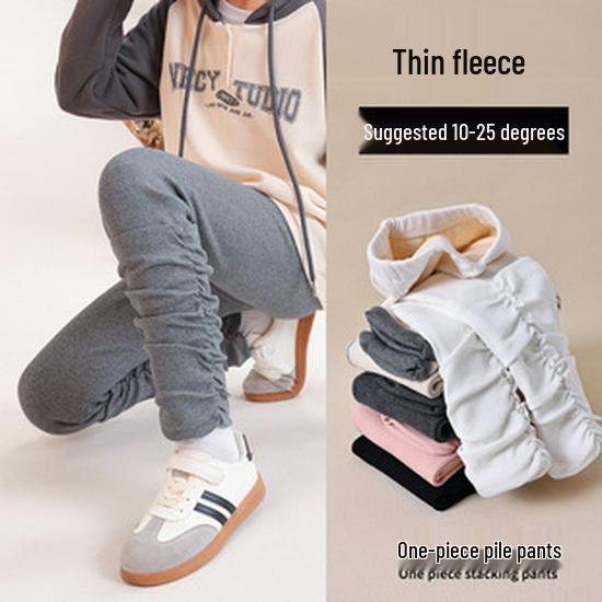 Зимние хлопковые леггинсы для девочек на флисовой подкладке с вышивкой в виде кролика