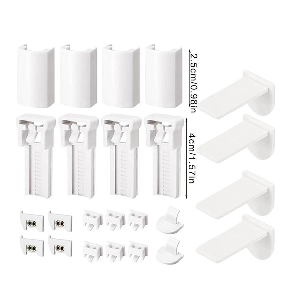 1 комплект кронштейнов для плиссированных жалюзи, комплекты аксессуаров, простая установка, зажим для рулонных штор, запасные части для ремонта оконных жалюзи
