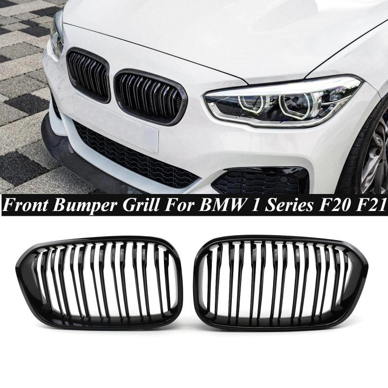Front Bumper Racing Radiator Mesh Grill For BMW 1 Series F20 F21 Facelift 2015-2019 Gloss Matte Black