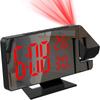 Поворотная проекция на 180°, цифровой будильник, температура, влажность, ночной режим, повтор, 12/24 ч, USB-проектор, настольные светодиодные часы