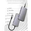 Высокоскоростная USB-C док-станция с поддержкой HDTV 8K, порт USB 3.0, гигабитный Ethernet, быстрая зарядка PD 100 Вт, кардридер