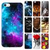 Ультратонкий прозрачный чехол-сумка для мобильного телефона для iPhone 5 5S SE 2020 6 6S 7 8 4 4S Задняя крышка Прозрачный с узором Funda Бампер Coque
