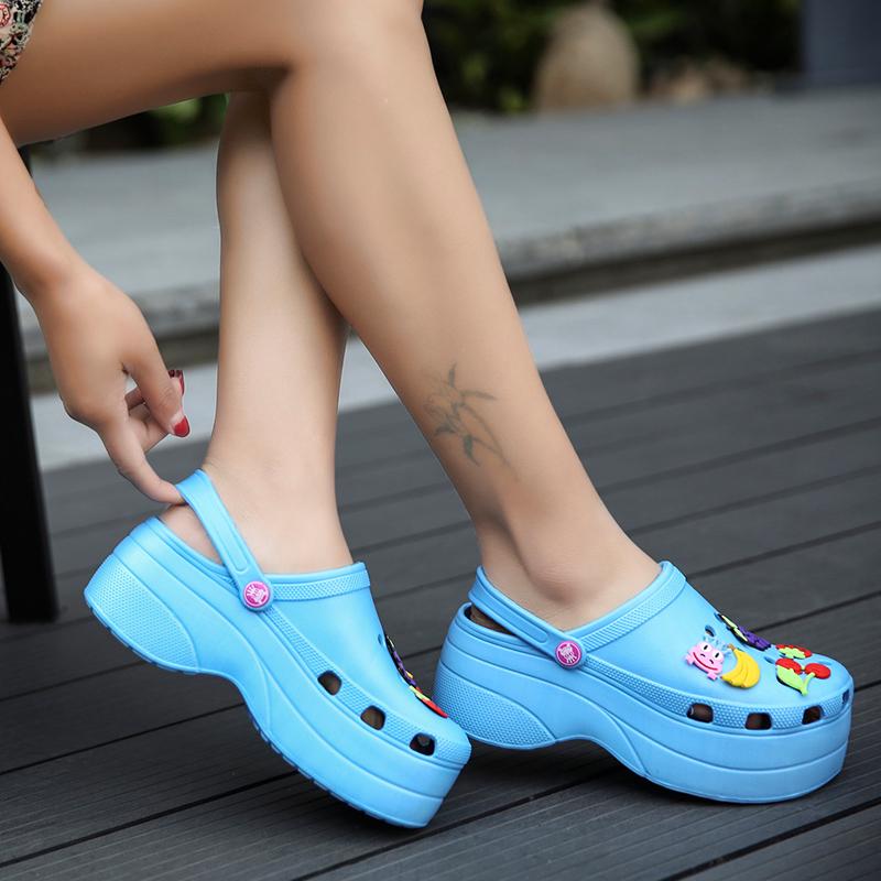 35-42 Women's Large Size Women's Shoes Increase Hole Shoes Summer Beach Sandals