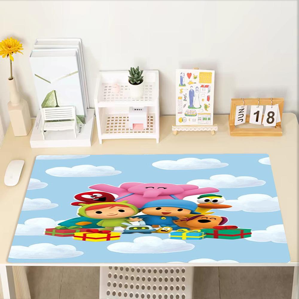 Pocoyo Theme Mouse Pad, Non Slip Rubber Base, Multifunctional Office & Home Decor, Perfect for Workspace Personalization.
