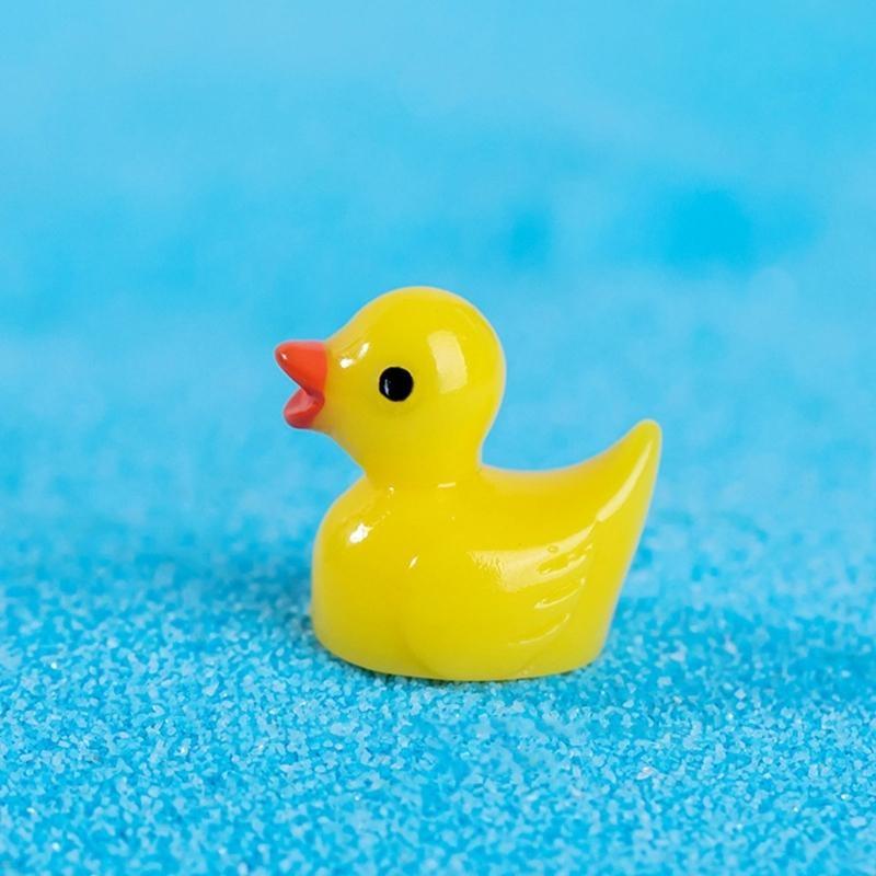 62KD Набор из 100 миниатюрных разноцветных фигурок уток из смолы для сада и ландшафта