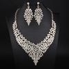Преувеличенный Полный бриллиантов Темперамент Роскошный Набор ожерелья и серег Женский Наряд Аксессуары для ужина