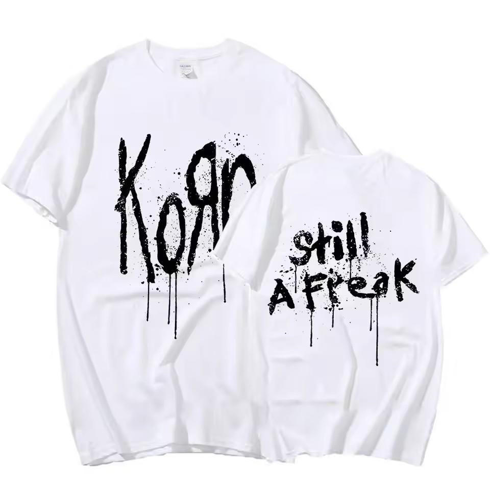 Korn Музыкальный Концерт Рок-группа Мировое Турне Чистый Хлопок Футболка Высокое Качество Уличный Универсальный 2024 Летняя Мода Футболка