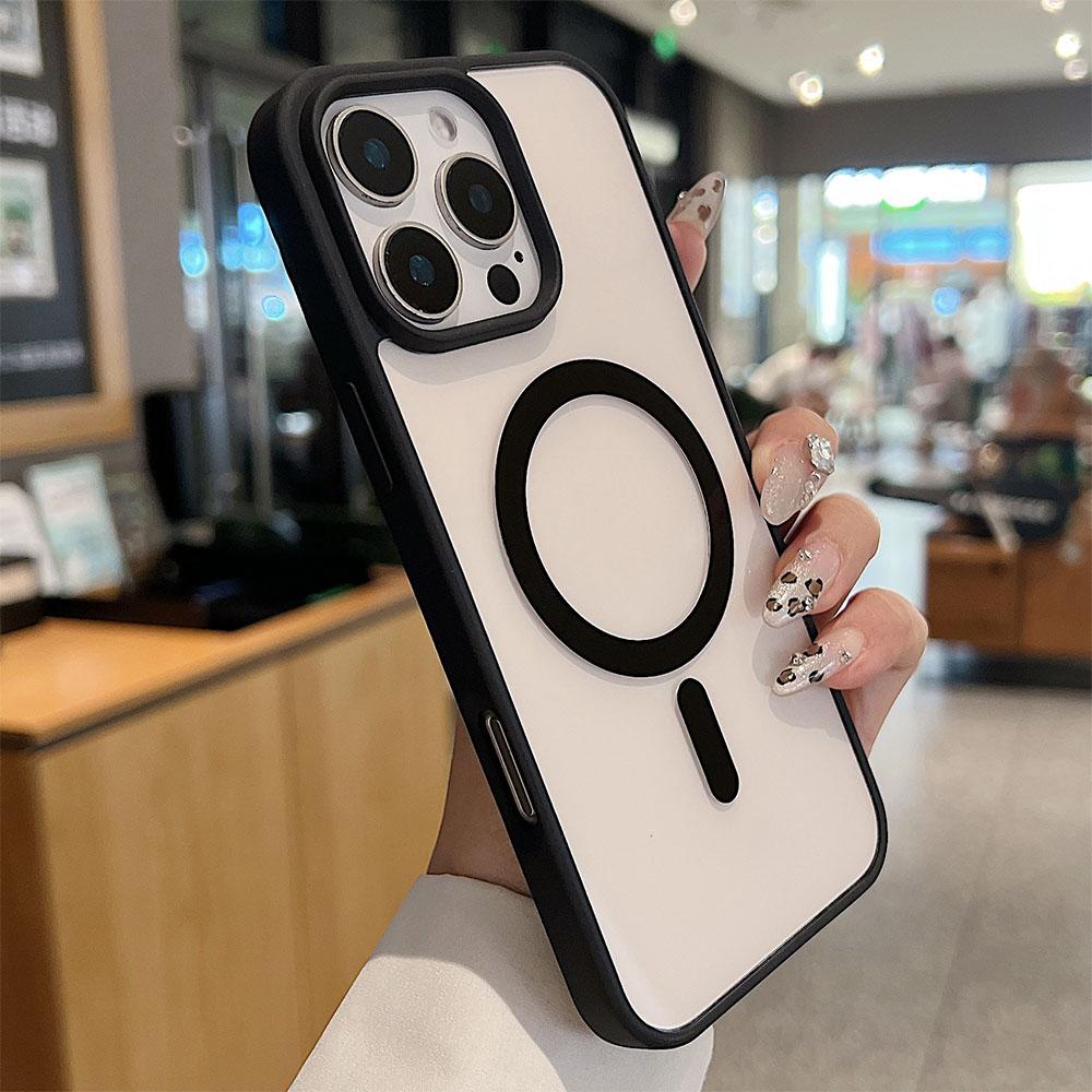 Прозрачный чехол Magsafe для iPhone 16 15 14 Plus 13 12 11 Pro X XR Max Mini Магнитный чехол для беспроводной зарядки
