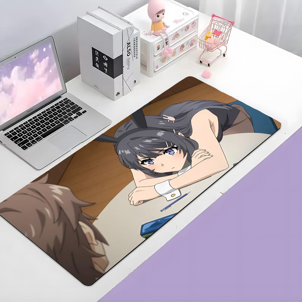 Anime Rrascal Does Not Dream Of A Dreaming Girl Mouse Pad Large Gaming Mousepad With Thick Stitched Edge Nonslip Desk Mat