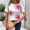 Trendy Women's Loose Fitting Casual Versatile Breathable Short Sleeved T-shirt Fashionable 3D Digital Printing Shirt