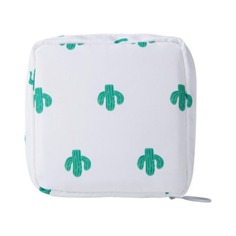 Women Portable Sanitary Napkin Tampon Storage Bag Cotton Travel Makeup Storage Bag Literary Zipper Coin Purse Sundries Storage#w
