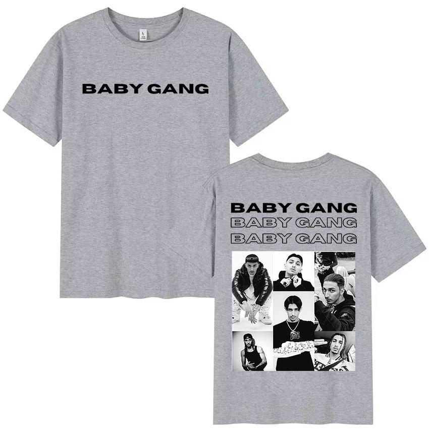 Rapper Baby Gang Album 2025 Merch Summer Mens Retro Fashion Cotton Tshirt Hip Hop Extra Large Tshirt Street Wear Y2K