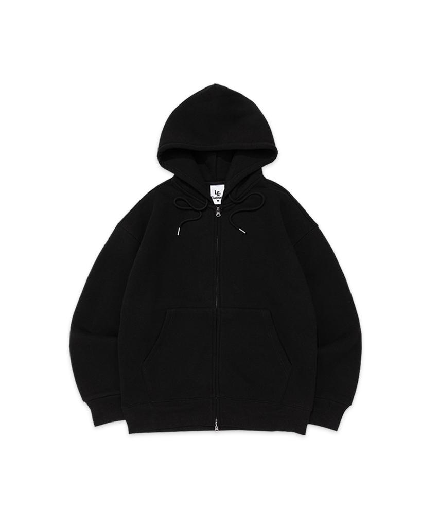 Худи на молнии Le Custom The Essential Oversized с подкладкой из флиса (черный)