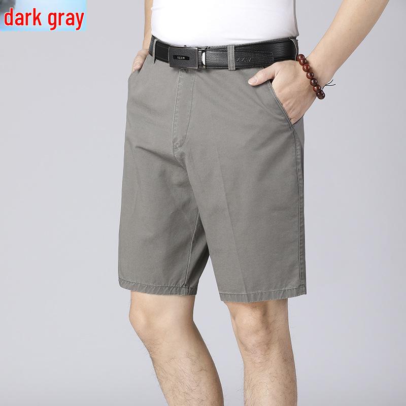 Мужские повседневные летние шорты из чистого хлопка для пап и дедушек среднего возраста