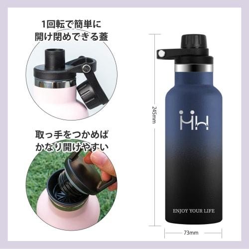 Eliciya 500ml Direct-Drink Thermos, Keeps Drinks Hot or Cold, Vacuum Insulated, Carbonated, Easy to Clean, Wide Mouth for Adding Drinks or Ice, Non-Sl