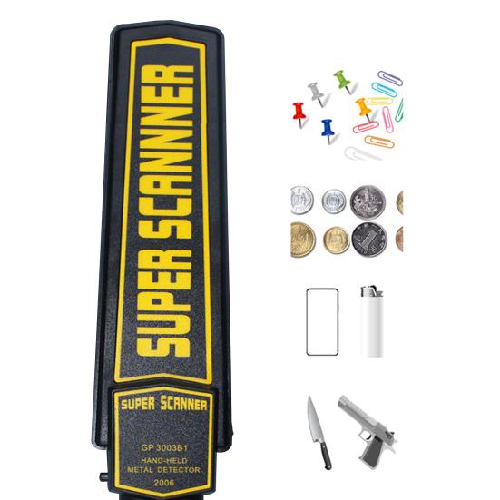 Handheld Precision Metal Detector Sound Vibration Alerts Body Security Scanner