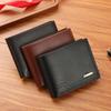 Multi-position Men's Short Wallet Large Capacity ID Card Holder Male Leather Purse Shopping