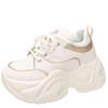 Fashion 8cm Lightweight White Shoes for Women Popular Autumn New Thick-soled Chunky Heel Dad Shoes Casual Sports Shoes Women Sneakers