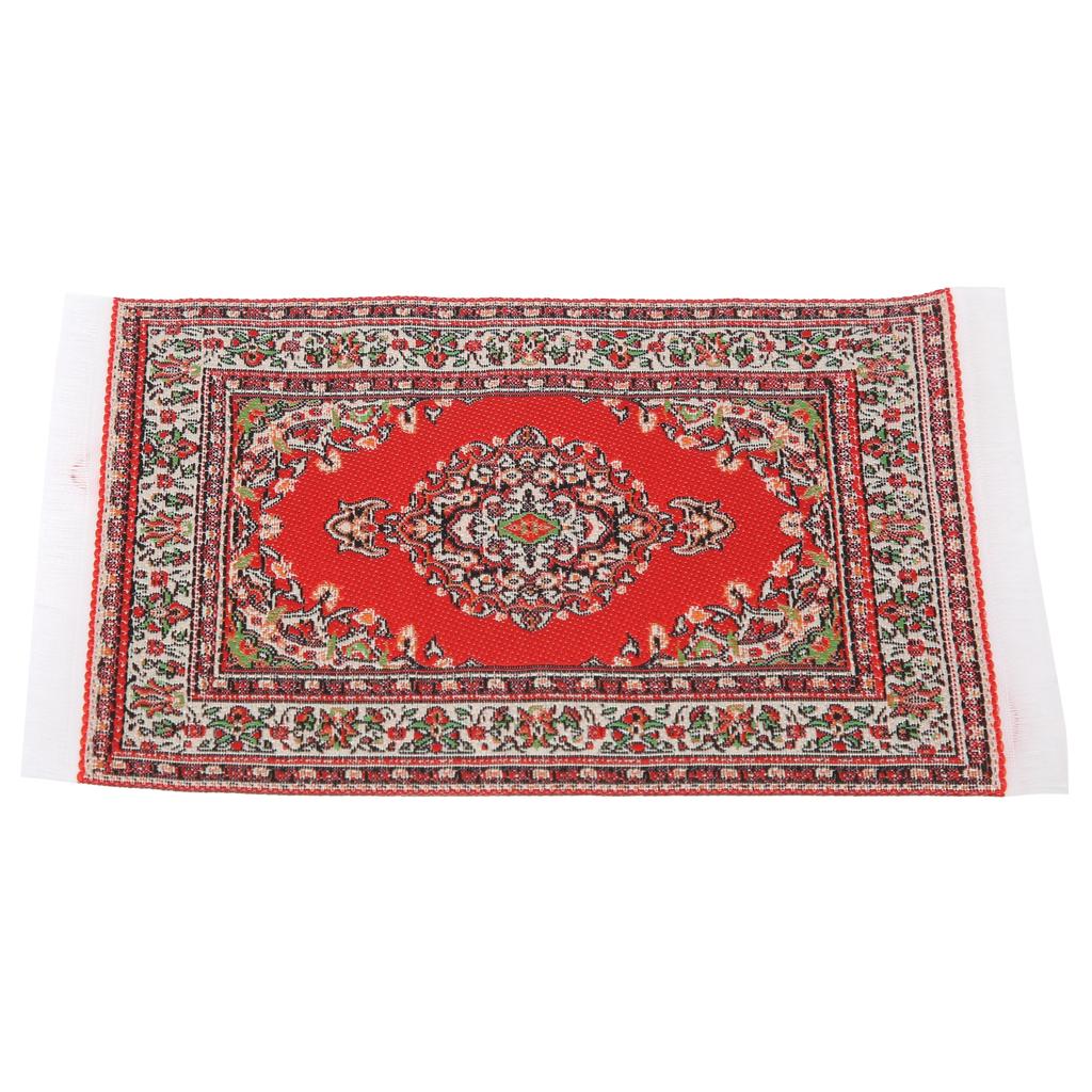 1:12 Dollhouse Woven Carpet Miniature Rug Doll House Decoration Kid Gift Accessories#1
