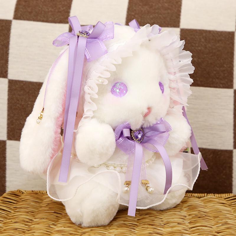 Cute Purple Fairy Rabbit Plush Toy Sleeping Companion Lolita Doll Bed Doll Festival Gift