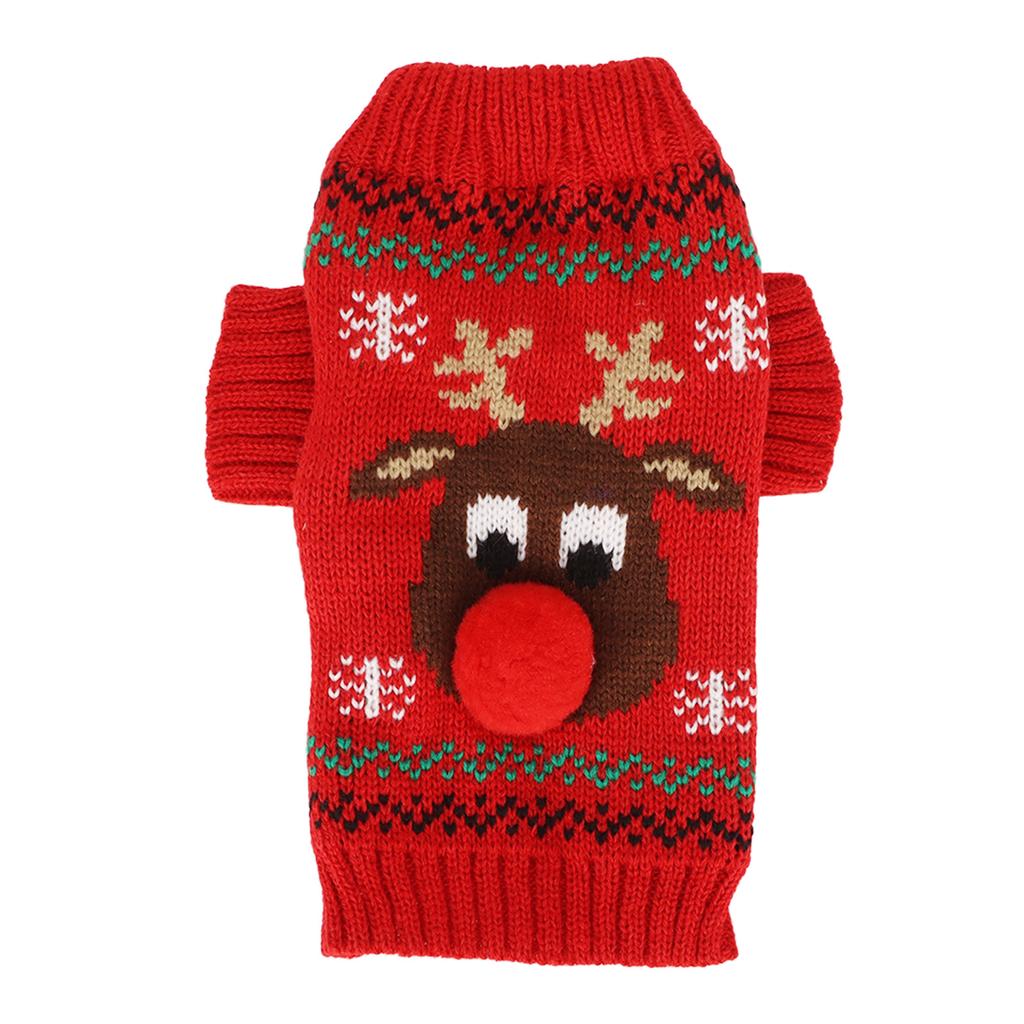 Dog Snow Sweaters Thickening New Year Christmas Dog Holiday Sweaters for Small Medium Dogs XS Black