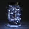Solar Mason Jar Lights DIY Frosted Bottle Lamp Outdoor Lantern LED Waterproof Fairytale Firefly Jar String Light Courtyard Decor