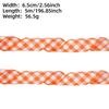 Элегантная клетчатая полиэстеровая лента шириной 6,5 см в красном, белом и оранжевом цвете для Рождества