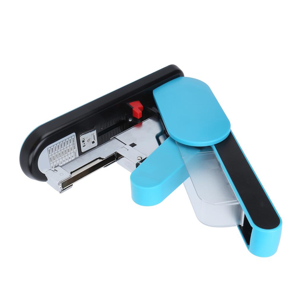 HeavyDuty Stapler LaborSaving Magazine Type AntiPinch Hand 190 Pages Book Sewer for Office(Blue )
