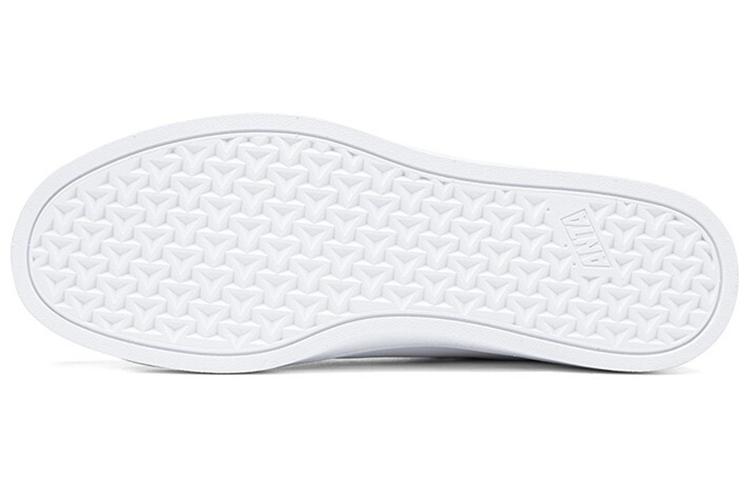 Men's Sneakers Anta Synthetic Leather Slip Resistant Abrasion Resistant Low top Skateboard Shoes Men's White