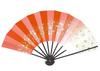 Love Milky Black Lacquered Fan for Dancing Fan, 1214-18, Way, 9.5 Inches, Bone, Box, (Red)