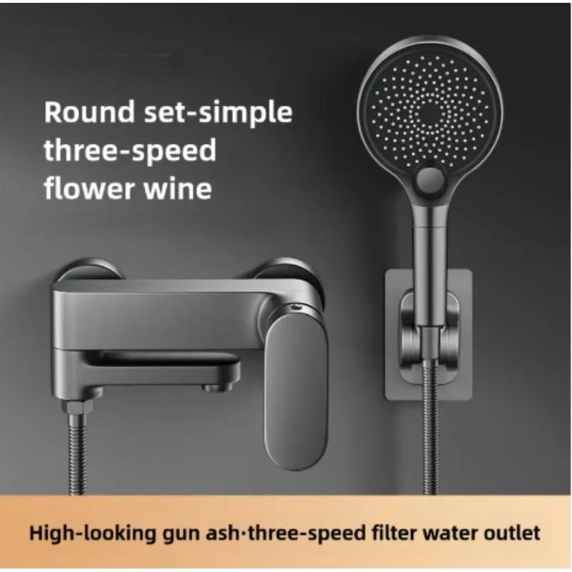 Wall Mounted 304 Stainless Steel Mixer Tap Hot And Cold Bathroom Mixing Valve Bath Shower Set Faucet Brass Bathtub Mixer