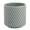 Round Stoneware Planter Pot Polka Dot Design Durable Planter Indoor Outdoor Use Ideal Cottage Décor Holds 5 Inch Pots