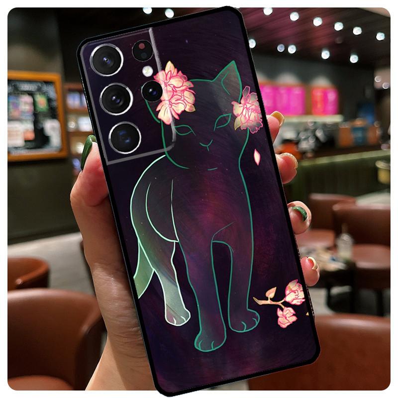 Мультяшный Милый Кошачий Чехол Для Samsung Galaxy S23 S22 Ultra S9 S10 Note 10 Plus Note 20 S21 Ultra S20 FE Телефонный Чехол