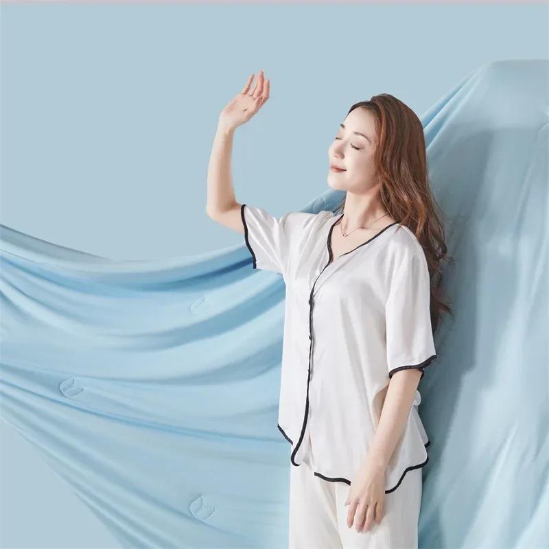 1pcAdvanced cooling sensation, machine washable water, antibacterial air conditioning, thin blankets, single and double blankets
