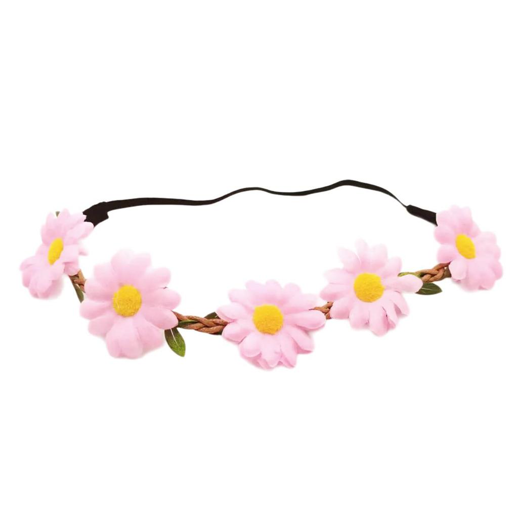 Unique Floral Wreath Daisy Hair Accessories Elastic Flower Headband Headwear For Festivals And Weddings Halloween Party