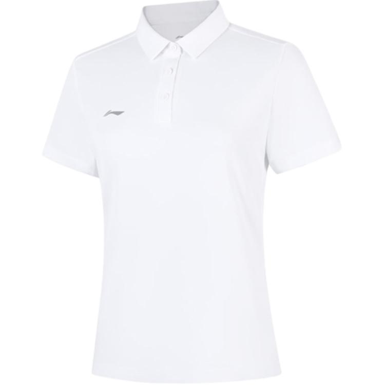 Li-Ning Breathable Versatile Solid Color Soft Comfortable Casual Short Sleeve Polo Shirt Women Tops APLV028-12