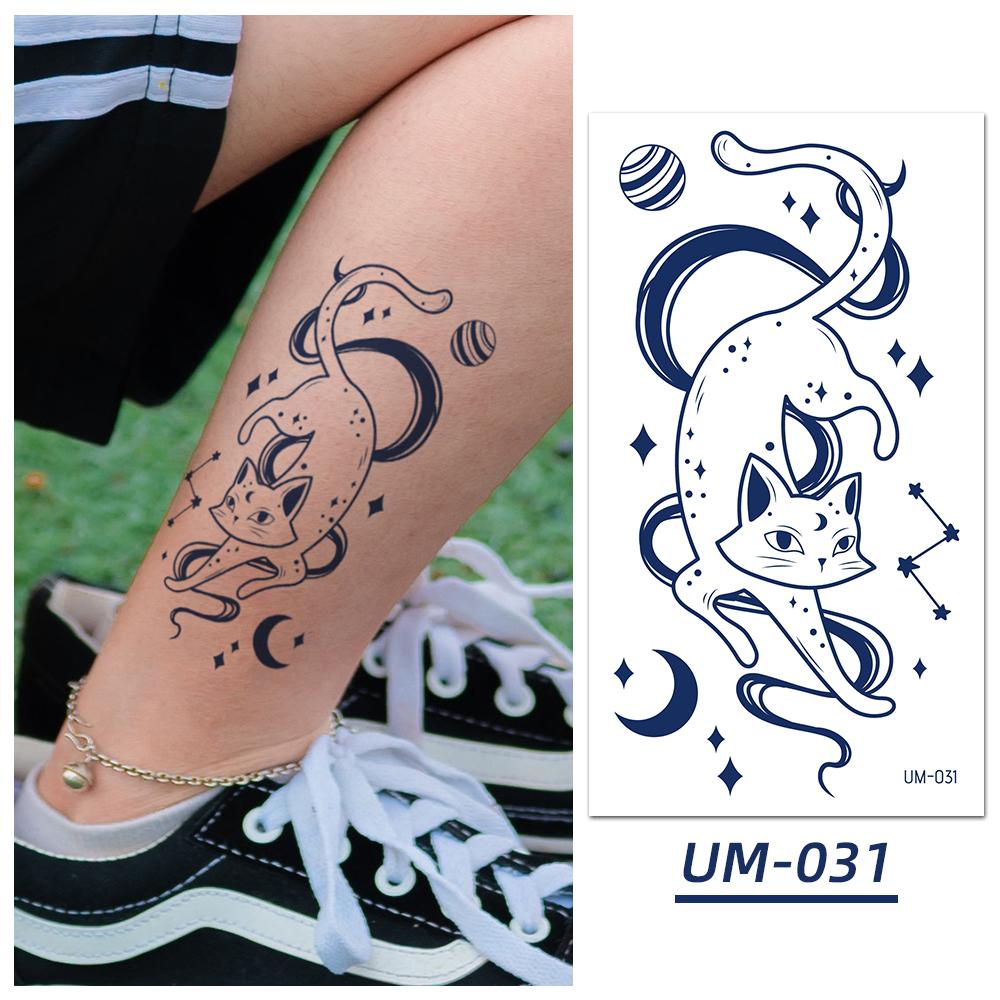 1 Sheets Semi Permanent Realistic Waterproof and Removeable Herb Tattoo Women's Back Tattoos Long Lasting